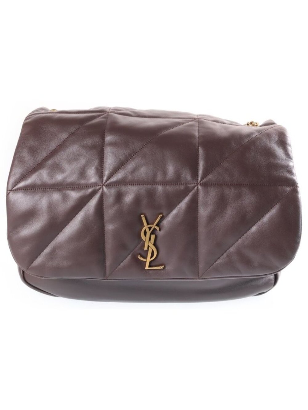 Saint Laurent Paris Jamie 4.3 Chain Shoulder Bag Gold Leather Dark Brown